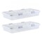 57L Clear Plastic 2 Pack Extra Large Under Bed Storage Organizer with Wheels and Stackable